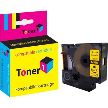 Páska DYMO S0720580 Black/Yellow 12mm x 7m kompatibilní Toner1