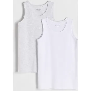 Reserved - Bavlněný nátělník 2&nbsp;pack - světle šedá - 150DA-09M - 150DA-09M-U98