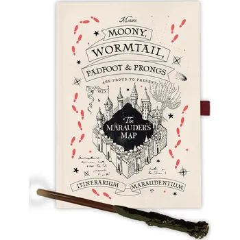 Poznámkový blok s propiskou Harry Potter: Pobertův plánek (A5 14,8 X 21 cm)