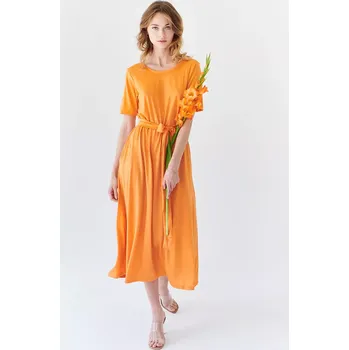 Dámské šaty Šaty Merino 140 Oranžová S-M