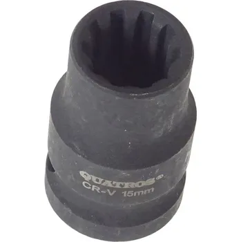 Gola hlavice Klíč - nástrčná hlavice 1/2" 15 mm, 10hranná, na brzdy AUDI, PORSCHE - QUATROS QS70015