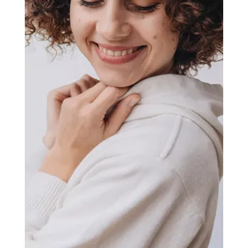 Dámská mikina Dámská mikina Kašmír Blend s kapucí Smetanová XL-XXL