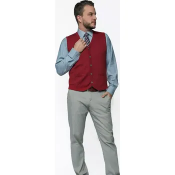 Pánská vesta Pánská vlněná vesta Merino S Červená