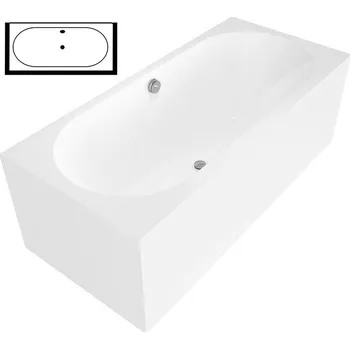Viva BD Monolith obdélníková vana 170x75x60 cm, bílá 88119MD