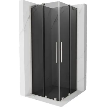 Mexen Velar Duo posuvná sprchová kabina 90 x 90 cm, grafit, kartáčovaný nikl - 871-090-090-42-97 Sprchové kouty