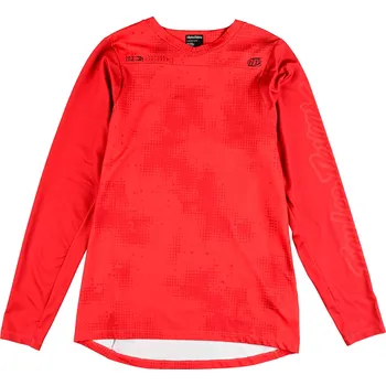 cyklistický dres Dres Troy Lee Designs SKYLINE LS CHILL SCATTERED FIRE ORANGE (35399902), M