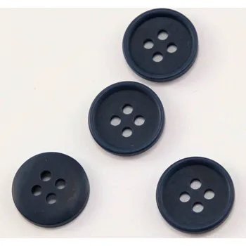 Knoflík Dírkový knoflík matný - tmavě modrý - průměr 1,5 cm