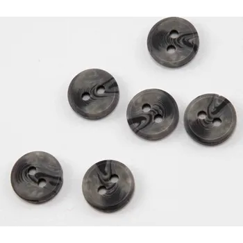 Knoflík Dírkový košilový knoflík - šedý melír - průměr 1,2 cm