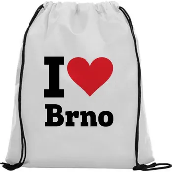 Sportovní vak Vak na záda - I love Brno Růžová