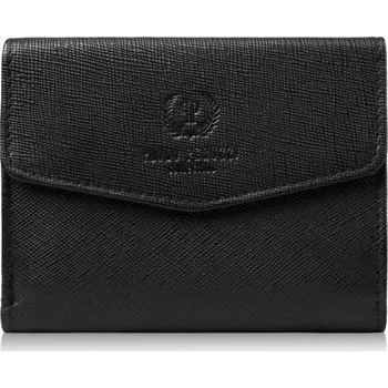 Peněženka Paolo Peruzzi Malá dámská peněženka z přírodní kůže Peruzzi černá