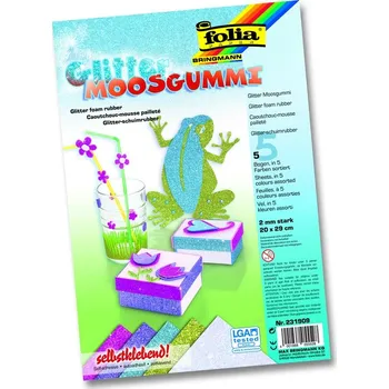 Pěnová guma A4 barevná s glitry