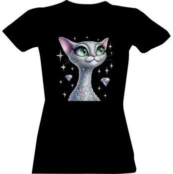 Dámské tričko Tričko s potiskem Disco kočka dámské