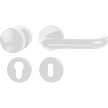 Dveřní kování Koridor dveřní s koulí HOLAR -bílé H07