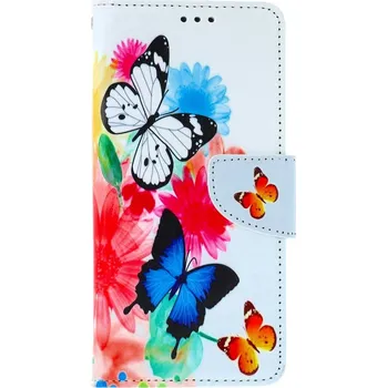 Pouzdro na mobilní telefon Pouzdro Xiaomi Redmi Note 13 knížkové Barevné s motýlky (kryt neboli obal na Xiaomi Redmi Note 13)