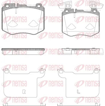 Brzdová destička Sada brzdových destiček, kotoučová brzda REMSA 1883.10
