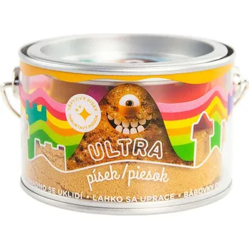 kinetický písek EP Line Ultra písek kinetický magický 200g zlatý s glitry s formičkami v plechovce | 65554