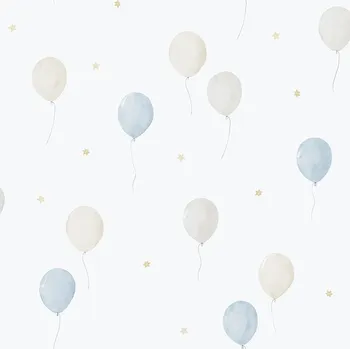Tapeta ICH Wallcoverings Dětská vliesová tapeta na zeď, modrá, balonky, 287-2, Enzo, ICH Wallcoverings, velikost 10,05 x 0,53 m