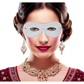 Karnevalová maska GuircaŠkraboška pierrot - maska bílá