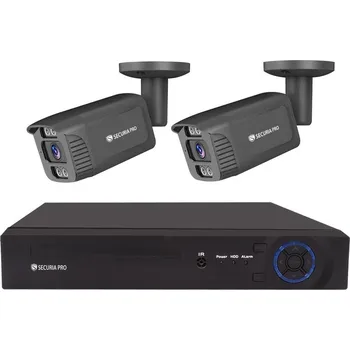 Kompletní kamerový systém Securia Pro IP kamerový systém NVR2CHV8S-B SONY smart, černý, kov Pevný disk: 2TB