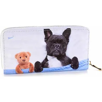Peněženka Charm Dámská peněženka 19x10 cm 13zero3 vzor Buldoček s medvídkem