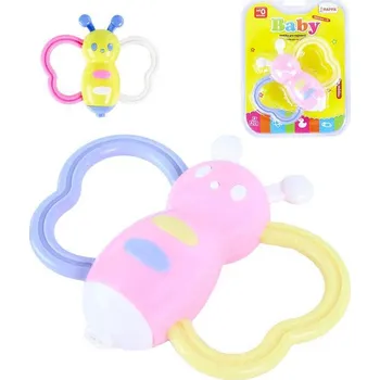 Hračka pro kojence Baby chrastítko včelka pastelové různé barvy pro miminko plast