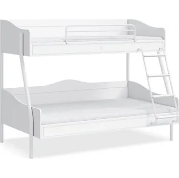 Dětská postel Široká patrová postel Ballerina - bílá