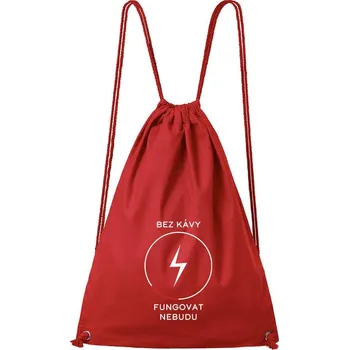 DOBRÝ TRIKO Bavlněný batoh Bez kávy Barva: Červená