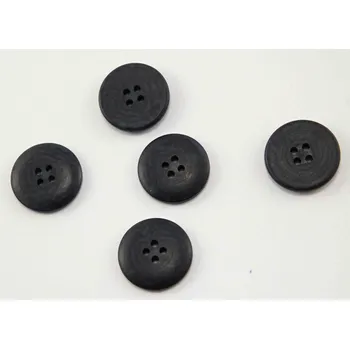 Knoflík Dírkový knoflík - tmavě modrý melír - průměr 1,8 cm