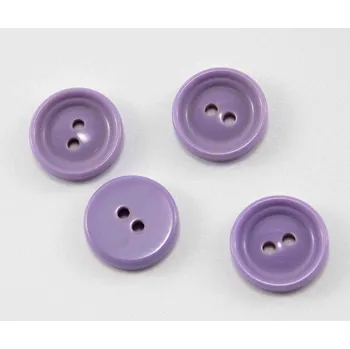 Knoflík Dírkový knoflík perleťový - fialový - průměr 1,5 cm