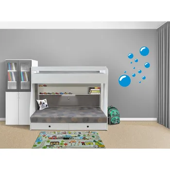 Samolepící dekorace Nabytekmorava Samolepka na zeď BUBLINY Barva: Modrá