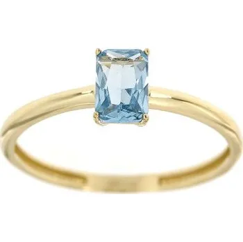 Prsten Zlatnictví U Kostela Dámský prsten s modrým kamínkem 7016Žm 58 4249-23601517