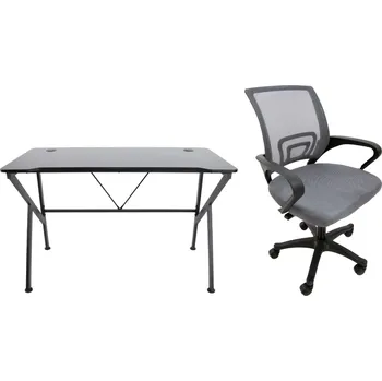 Kancelářská sestava Set herní stůl Combo + židle Argo Šedá
