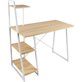 Televizní stolek Psací stůl Messa - Dub sonoma/Bílý