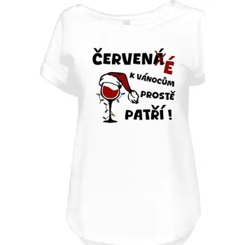 Dámské tričko Tričko s potiskem Červené k vánocům patří dámské