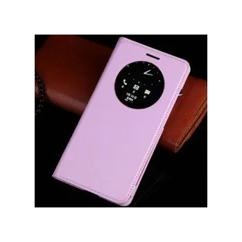 Pouzdro na mobilní telefon Asus Zenfone 5 A500KL A500CG A501CG - světle růžové flipové pouzdro + ochranná fólie