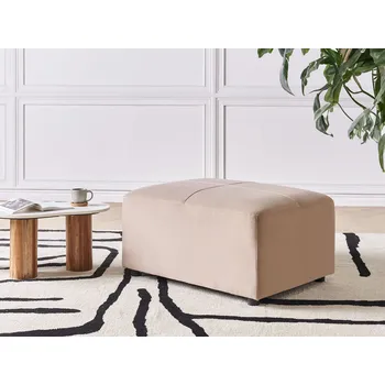 Taburet Taburet taupe čalouněný podnožka otoman obdélníkový minimalistický moderní Beliani
