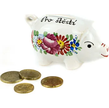 Pokladnička Keramika Psutková Prasátko pro štěstí, miniatura