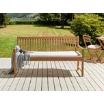 Venkovní polštář podložka bílá Polyester Voděodolný polštář na lavičku 152 x 54 cm Zahrada Beliani