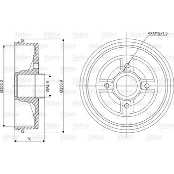 Brzdový buben Brzdový buben VALEO 237003