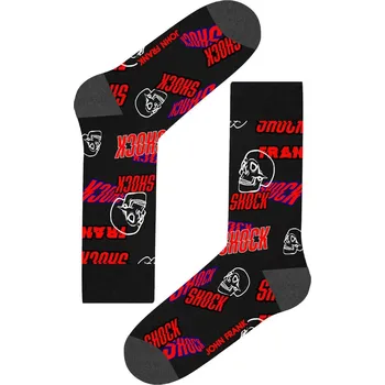 Pánské ponožky Černé pánské ponožky John Frank s motivem, černá UNI i321_111849-466045