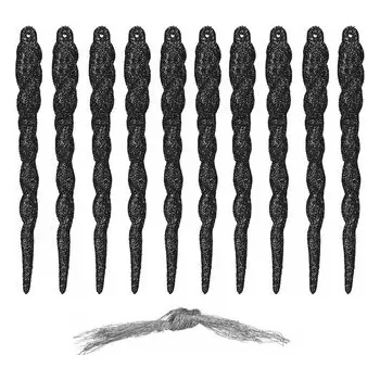 Vánoční dekorace Rampouchy 12,5cm černé sada 10ks, vánoční ozdoby