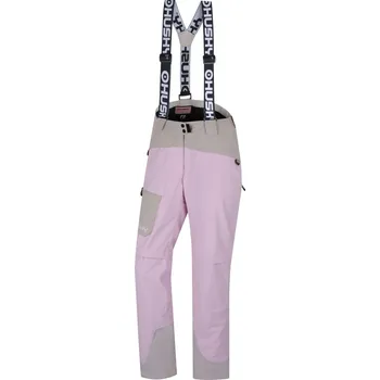Dámské kalhoty Husky Dámské lyžařské kalhoty Glad L S, pink/beige