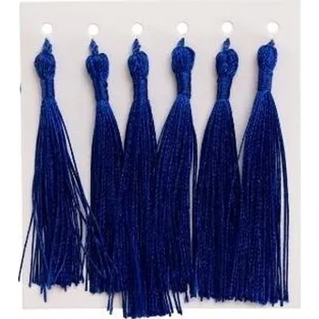 Set školních potřeb Frędzelki chwosty ozdobne niebieskie 8cm 6szt