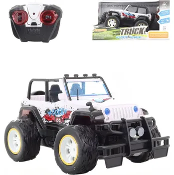 autodráha RC Auto terénní bílé off-road na vysílačku 1:16 na baterie Světlo