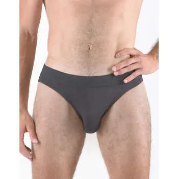 Trenýrky Gina Výhodné balení 5 kusů - Slipy s úzkým bokem 70070P Barva/Velikost: tm. šedá / XL/XXL