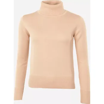 Dámský svetr Dámský vlněný rolák Merino Blend XS Béžová