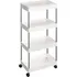 regál Textilomanie Cart regál na kolečkách 22 x 40 x 86 cm bílý