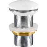 Umyvadlová výpusť click-clack Bílá-lesklá