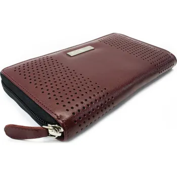 Peněženka Arwel Dámská kožená zipová peněženka - česká výroba; červená