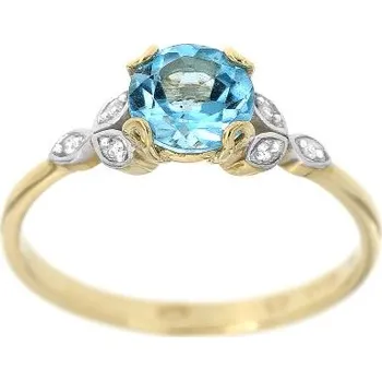 Prsten Zlatnictví U Kostela Diamantový prsten s topazem 834Ym 57 4251-23602188